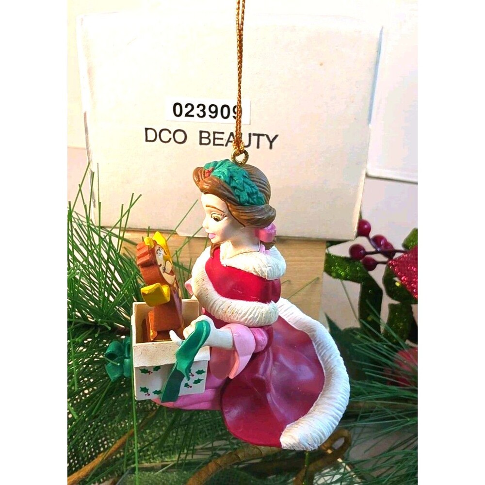 EUC Vintage Grolier Disney Christmas Ornament Beauty Belle W/ Original Box